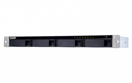 Сетевое хранилище QNAP NAS 4 HDD trays 10 GbE SFP+, rackmount, 1 PSU. ARM 4-core Cortex-A15 Annapurna Labs AL-314 1,7 GHz, 8 GB. W/o rail kit RAIL-B02 TS-431XeU-8G TS-431XeU-8G