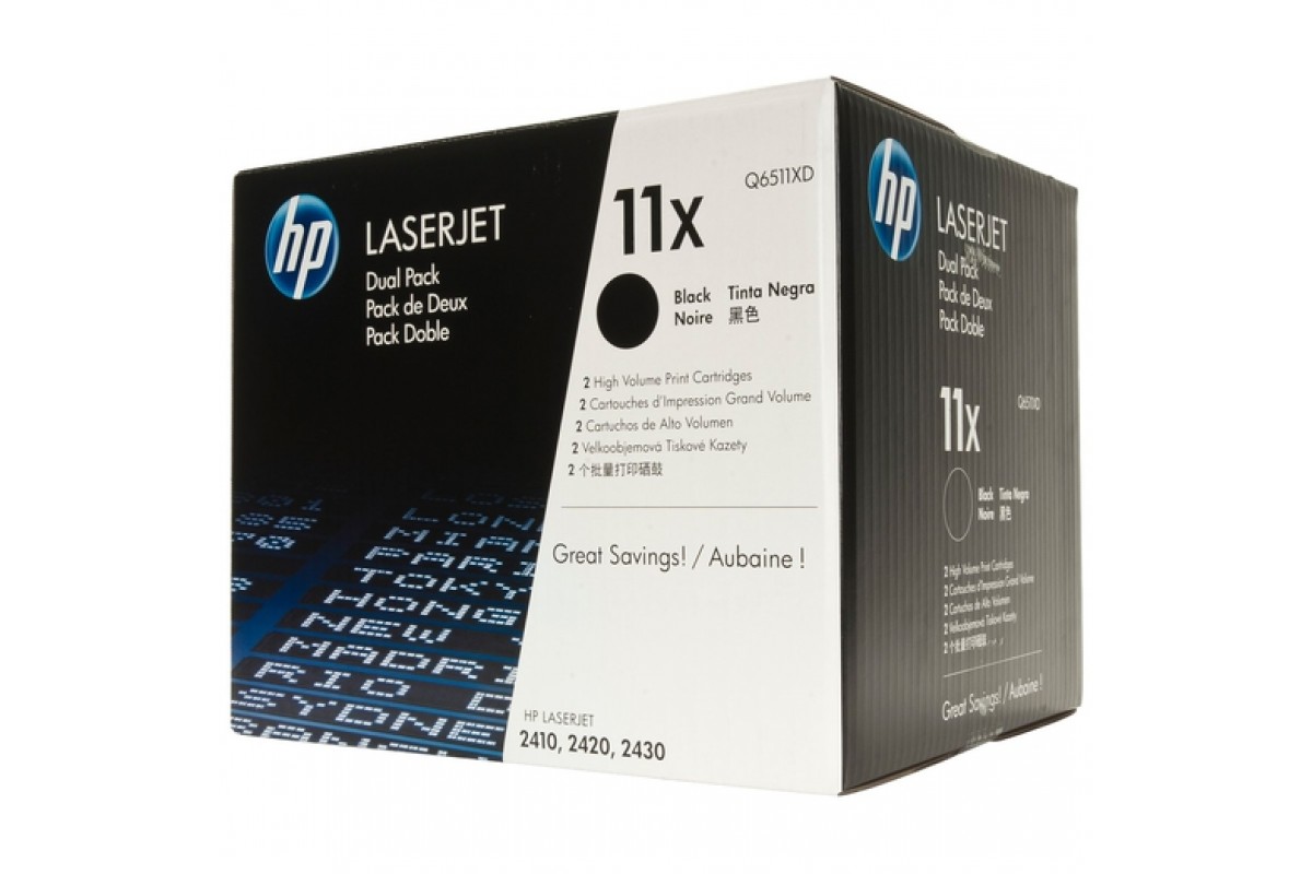 Картридж -тонер  HP Q6511XD for LJ 2410/2420/2430 (12000 pages) double pack Q6511XD