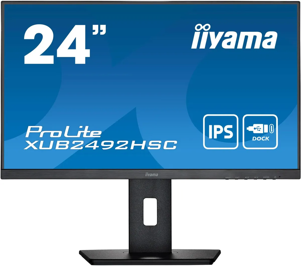 Монитор iiYama  LCD 23.8" IPS 1920x1080 75Hz 4ms 178/178 250cd 1000:1 8bit Pivot HDMI1.4 DisplayPort1.2 2xUDB3.0 USB-C VESA XUB2492HSC-B5 XUB2492HSC-B5