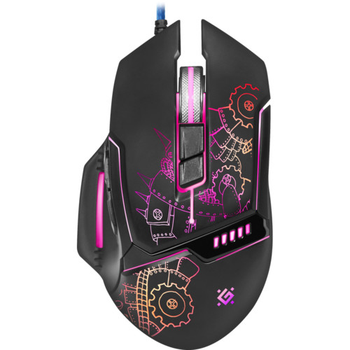 Мышь Defender проводная игровая  Kill'em All GM-480L оптика,8кнопок,3200dpi 52480 52480