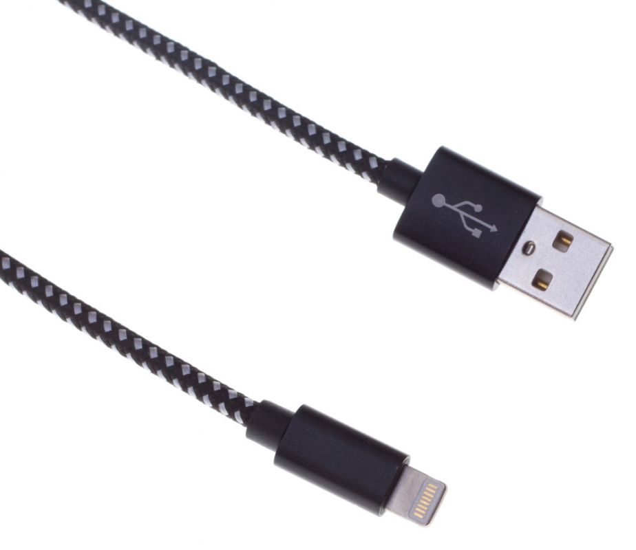 Кабель Buro Lightning (m), USB A(m), 1м, черный   BHP RET LGHT-B-BR BHP RET LGHT-B-BR #1