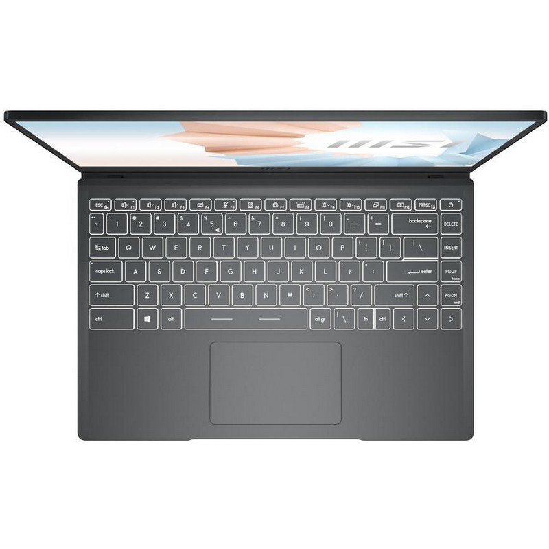 Ноутбук MSI Modern 14 B4MW-417XRU Ryzen 5 4500U/8Gb/SSD256Gb/AMD Radeon/14"/IPS/FHD (1920x1080)/Free DOS/grey/WiFi/BT/Cam 9S7-14DK14-417 9S7-14DK14-417