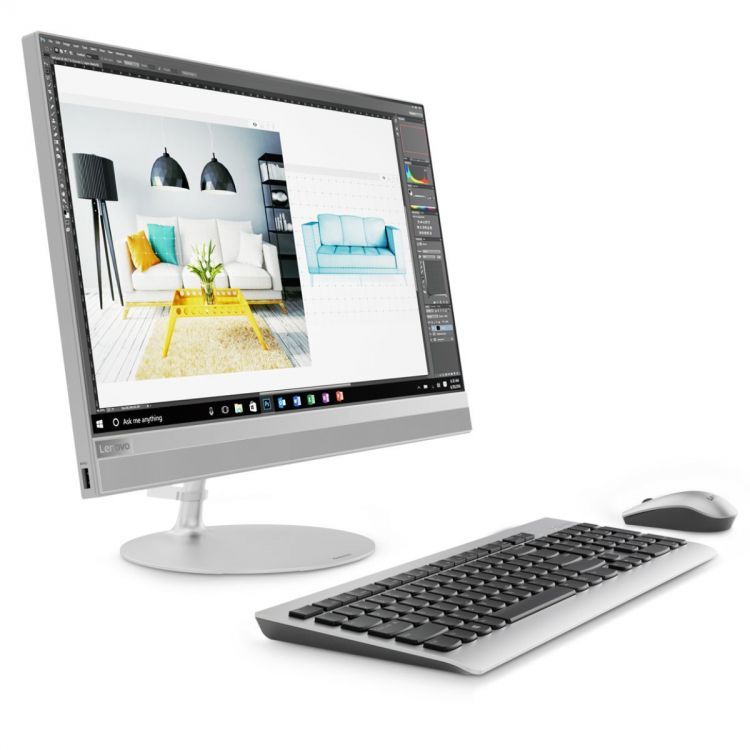 Моноблок Lenovo IdeaCentre 520-24IKU 23.8" Full HD i3 7020U (2.3)/4Gb/1Tb 7.2k/HDG620/DVDRW/CR/DOS/GbitEth/WiFi/BT/90W/Kb+M/Cam/silver 1920x1080 F0D2009FRK F0D2009FRK