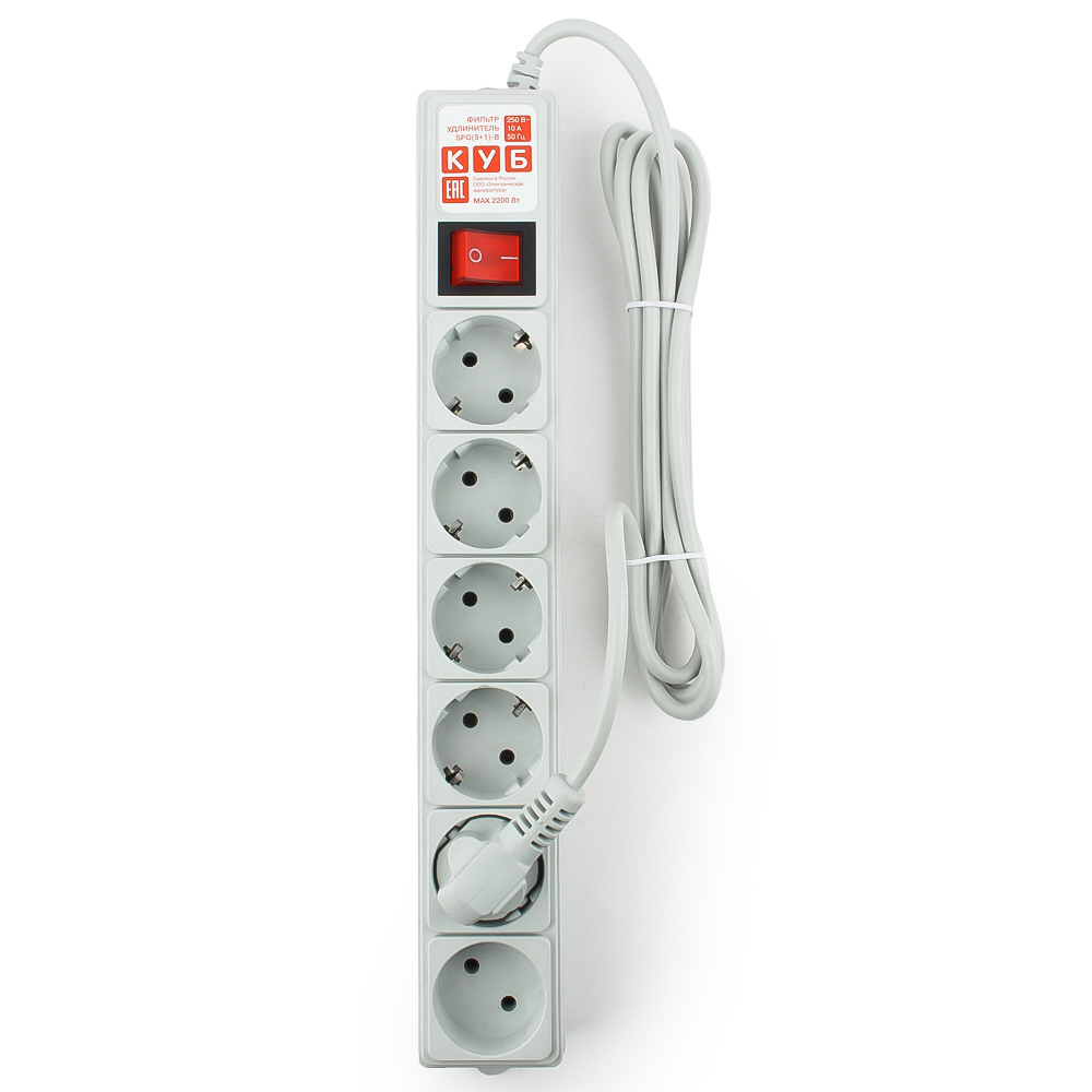 Сетевой фильтр Power Cube 5m 6 outlets (gray) 10A / 2.2kW SPG(5+1)-B-15 SPG(5+1)-B-15 #2