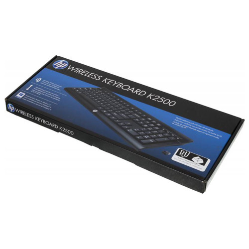 Клавиатура HP K2500, USB, радиоканал, черный (E5E78AA) E5E78AA #1