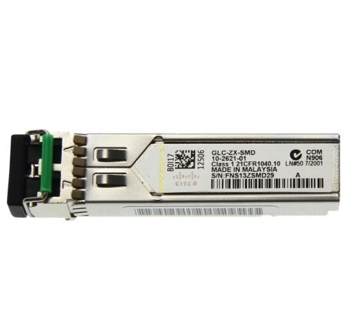Трансивер Cisco 1000BASE-ZX SFP transceiver module, SMF, 1550nm, DOM GLC-ZX-SMD= GLC-ZX-SMD=