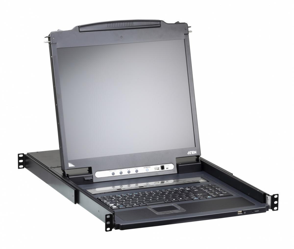 Консоль ATEN 17" 1-Local/Remote Share Access 8-Port PS/2-USB VGA Single Rail LCD KVM over IP switch CL5708IM-ATA-RG CL5708IM-ATA-RG