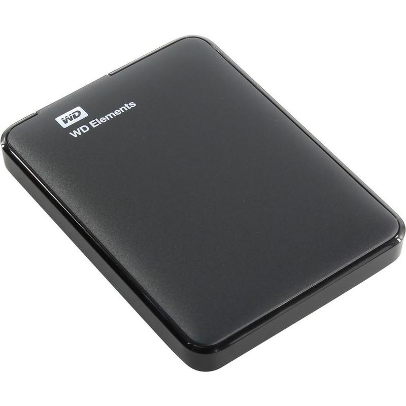 Внешний жёсткий диск WD WDBUZG0010BBK-WESN 1TB,Elements Portable,2,5",5400RPM,USB 3.0,Black WDBUZG0010BBK-WESN WDBUZG0010BBK-WESN