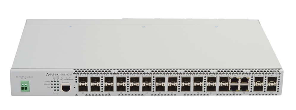 Коммутатор Eltex  24 порта 1000Base-X (SFP), 4*10GBase-R (SFP+)/1000Base-X (SFP), L3, 48V DC MES2324F_DC MES2324F_DC #2