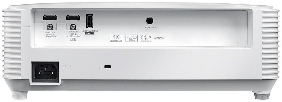 Проектор Optoma HD29He Full 3D для домашнего кинотеатра,DLP,Full HD (1920x1080), поддержка HDR, 3600 ANSI Lm, 50000:1,16:9; TR 1.47-1.62:1;HDMI v2.0 x 1; HDMI v1,4a x 1 ;  Audio Out 3.5mm; USB-A 1.5 A;5Вт.; 26/28dB;белый E1P0A3QWE1Z1 E1P0A3QWE1Z1 #4