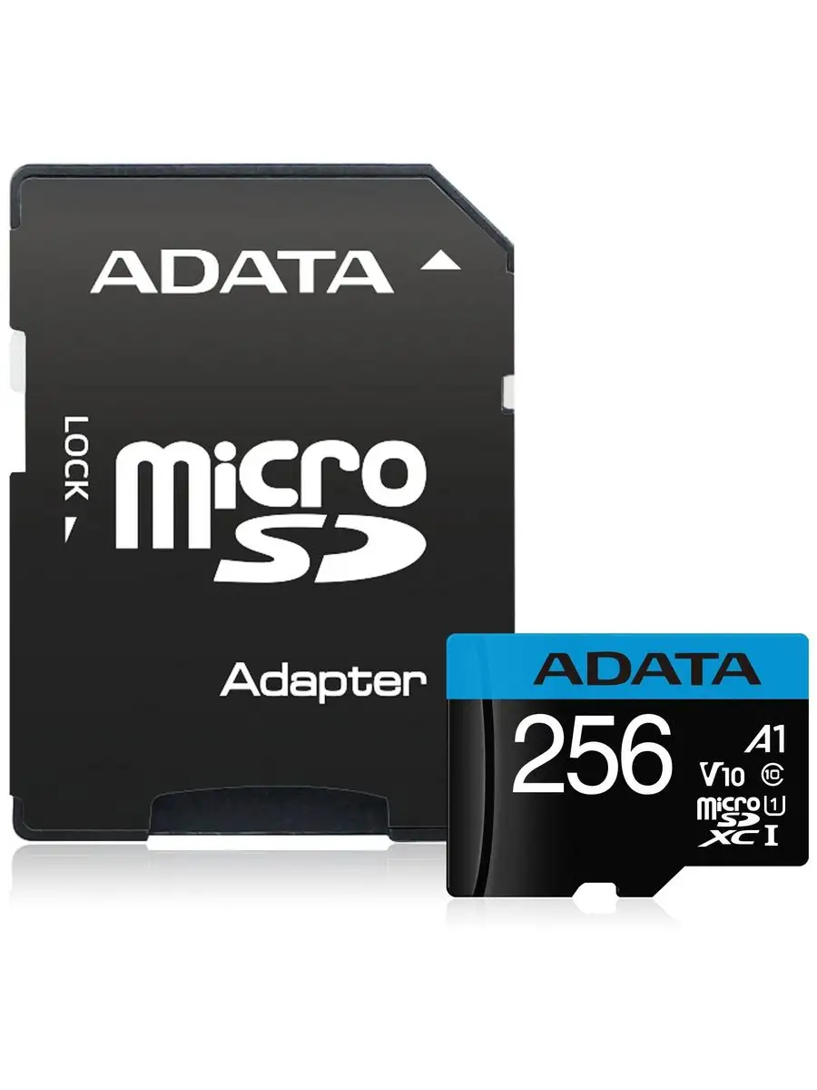 Карта памяти ADATA AUSDX256GUICL10A1-RA1 microSDXC 256GB,Class 10,UHS-I,A1,100/25 MB/s,SD адаптер AUSDX256GUICL10A1-RA1 AUSDX256GUICL10A1-RA1 #2