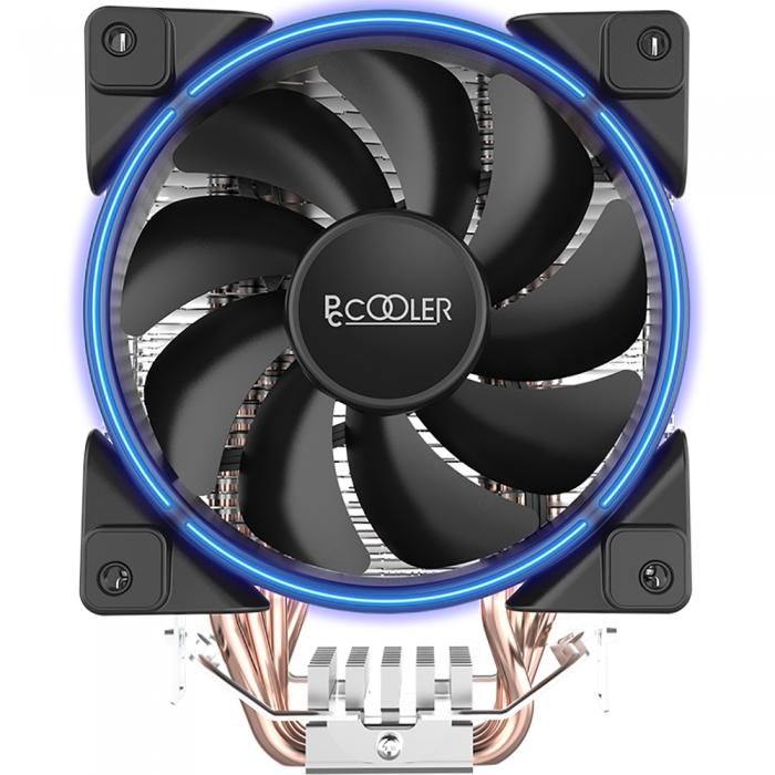 Вентилятор PCCooler S775/115X/AM2/AM3/AM4 (TDP 145W, 120mm PWM SilentPro Blue LED FAN, 4 тепловые трубки 6мм, 1000-1800RPM, 26.5dBa) GI-X4B GI-X4B