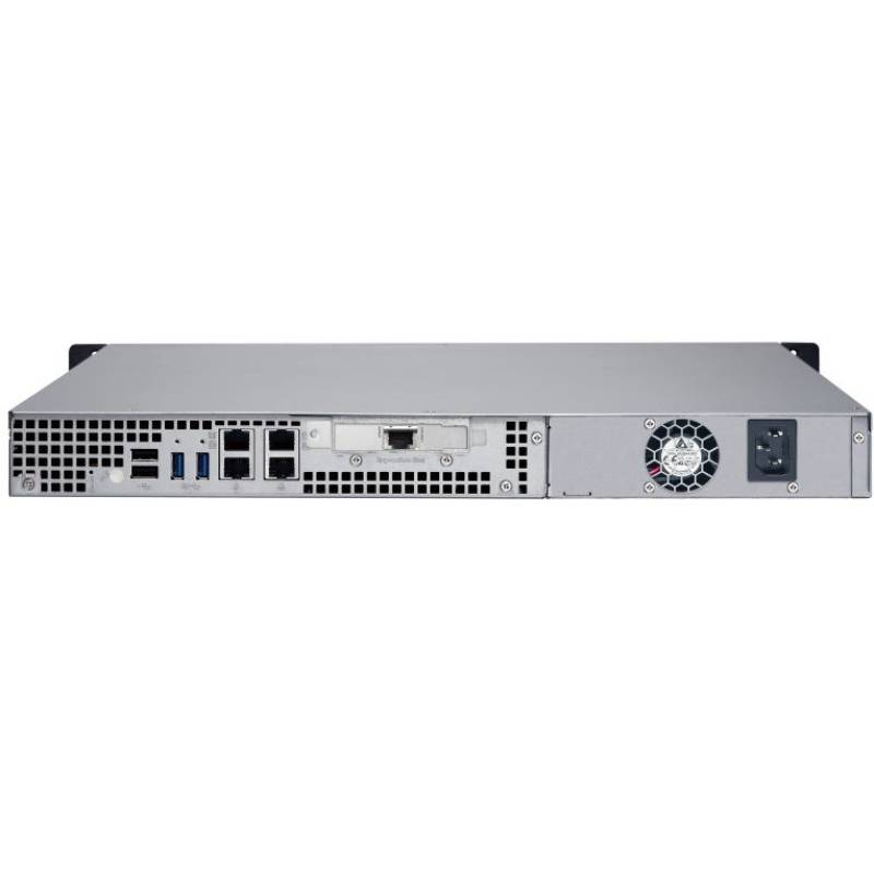 Сетевой RAID-накопитель QNAP 4-tray w/o HDD, 4-сore AMD 2.0 GHz, 4GB DDR3L (4GBx1) up to 16GB (2x8GB), 1x10G RJ45, 4xGbE, 5xUSB, 1U Rackmount, 1x250W PSU, W/o rail kit RAIL-B02 TS-463XU-4G TS-463XU-4G