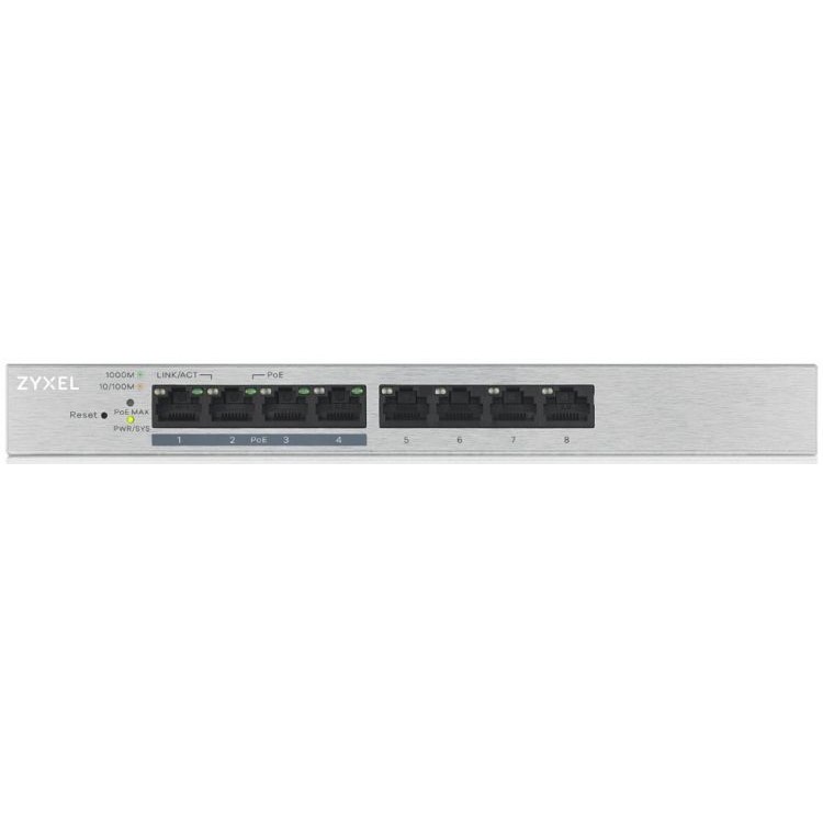 Коммутатор Zyxel ZYXEL GS1200-8HP V2 8 Port Gigabit PoE+ webmanaged Switch, 4x PoE, 60 Watt GS1200-8HPV2-EU0101F GS1200-8HPV2-EU0101F #1