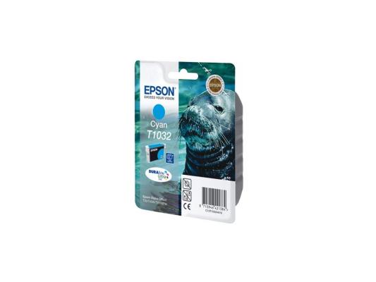 Картридж струйный Epson T1032 C13T10324A10 голубой (11.1мл) для Epson T30/T40W/TX550W C13T10324A10