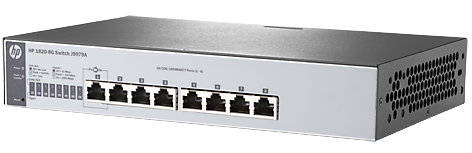 Коммутатор HPE 1820-8G управляемый настольный 8x10/100/1000BASE-T J9979A J9979A