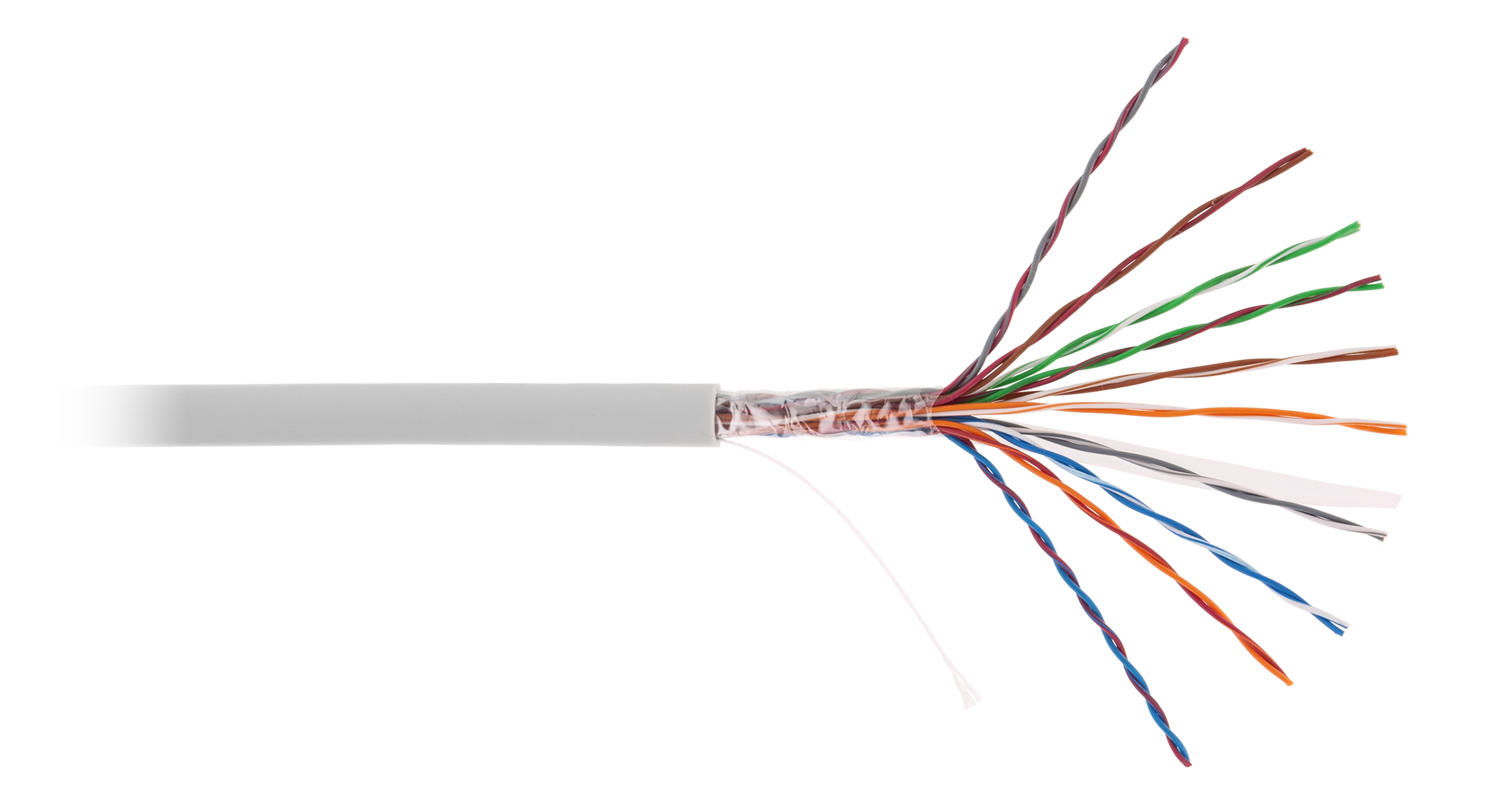 Кабель витая пара NETLAN U/UTP 10 пар, Кат.5, внутренний, PVC, одножильный, 100МГц, серый, 305м EC-UU010-5-PVC-GY-3 EC-UU010-5-PVC-GY-3