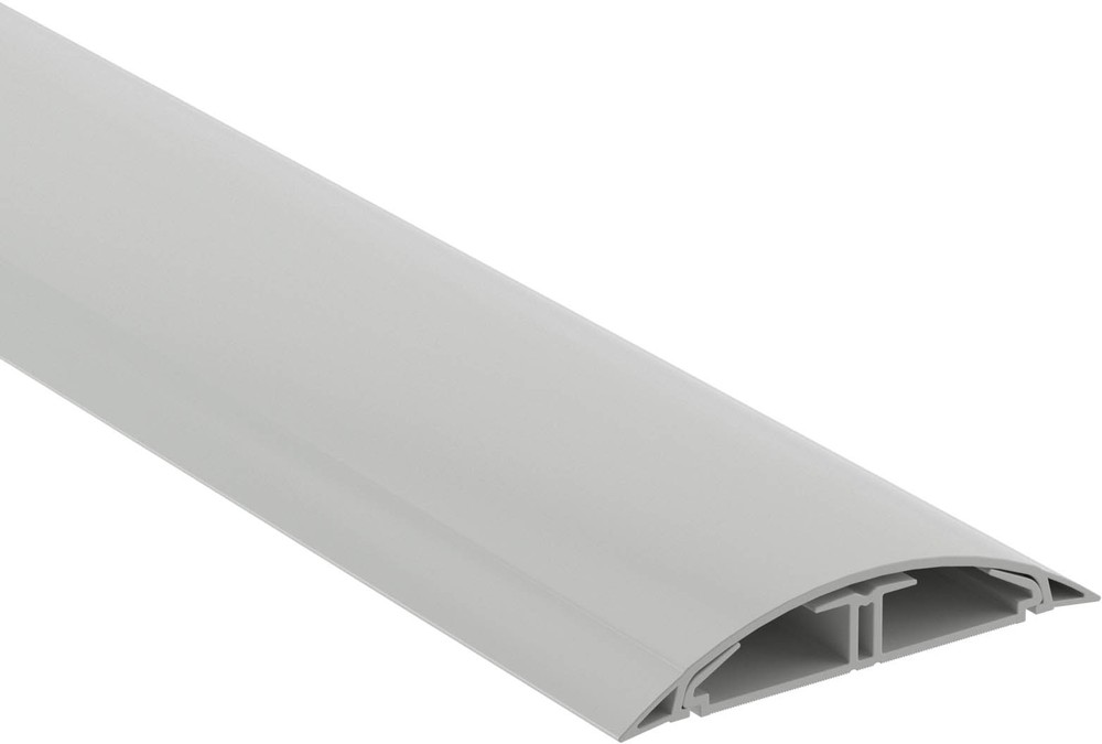 Напольный канал DKC / ДКС In-Liner Front CSP-F 75x17.0мм 2-секционный, 1 перегородка, ПВХ, не распространяет горение, цвет серый 1метр (01332) 01332