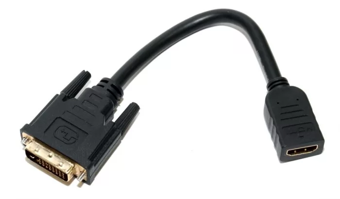 Кабель 5bites адаптер DVI (24+1) M / HDMI F, зол.разъемы BC-HDF2DVI BC-HDF2DVI