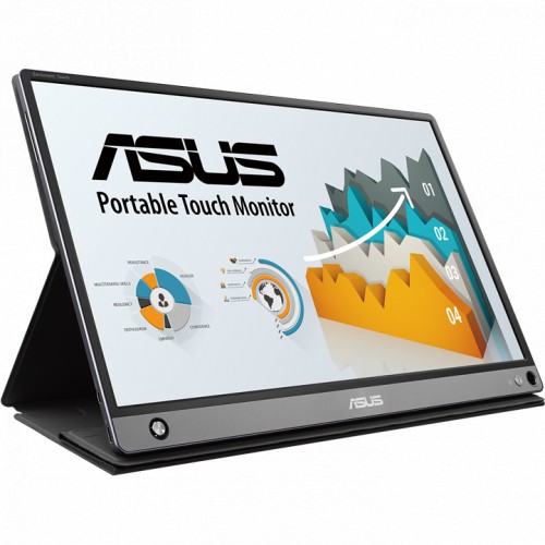 Монитор ASUS 15.6" Touch IPS USB-Portable 1920x1080, 5ms, 250cd/m2, 700:1, 178°/178°, Micro HDMI, USB-C, 60Hz, MM, ZenScreen pen, SmartCase, Compatible Thunderbolt 3, DarkGray, 90LM04S0-B01170 MB16AMT MB16AMT #1