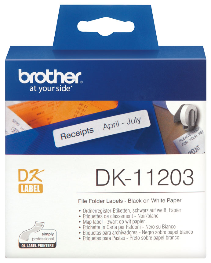 Наклейка Brother DK11203 адресная Folders labels 17Х87ММ DK11203 DK11203 #1