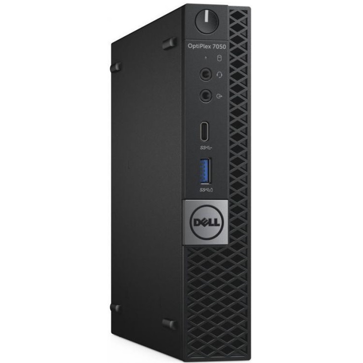 Компьютер Dell Optiplex 7050 Micro (Core i7 7700T, 8Gb, 500Gb, DVD-RW, Wi-Fi, Bluetooth, Kb + M, Win 10 Pro, Черный) (7050-8350) 7050-8350