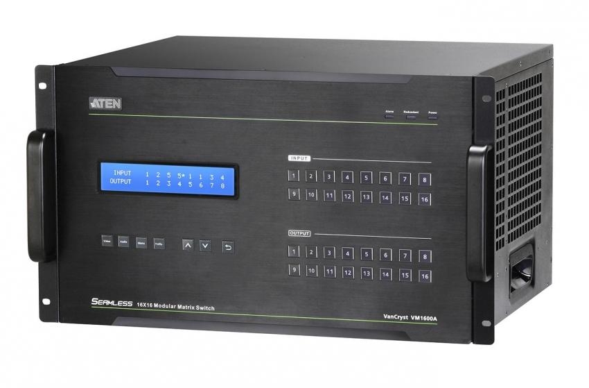 KVM переключатель ATEN HDMI/DVI+AUDIO, 16>16 мониторов, без карт расширения VM1600-AT-G VM1600-AT-G