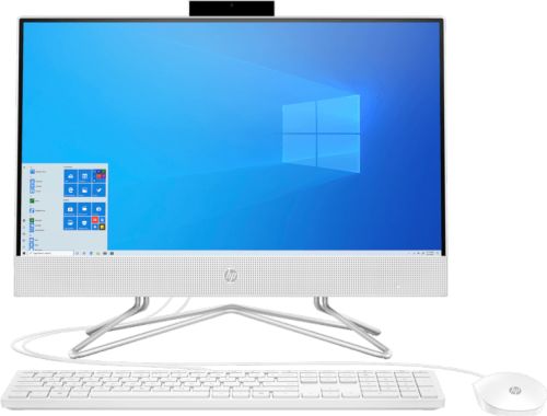 Моноблок HP 22-df0135ur AiO 21.5"(1920x1080)/Intel Celeron J4025(2Ghz)/4096Mb/256SSDGb/noDVD/Int:Intel Internal Graphics /Cam/WiFi/war 1y/Snow White/FreeDOS + USB KBD, USB MOUSE 5D1R9EA 5D1R9EA