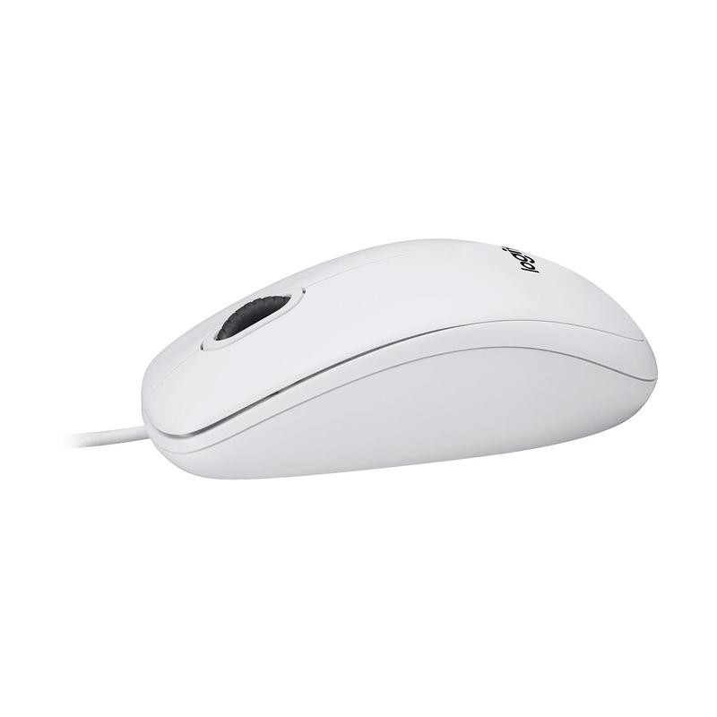 Мышь Logitech B100 White Optical Mouse for Business, USB 910-003360 910-003360