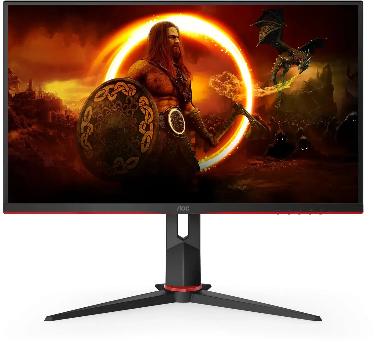 Монитор AOC Q27G2S 27" черный/красный IPS LED 1ms 16:9 HDMI матовая HAS Piv 1000:1 350cd 178гр/178гр 2560x1440 165Hz DP 2K 5.6кг Q27G2S/EU Q27G2S/EU