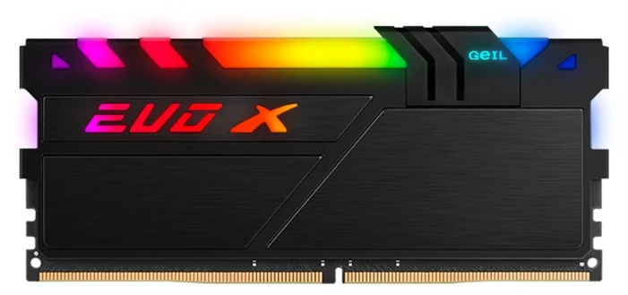 Модуль памяти Geil 8GB GeIL DDR4 2666 DIMM EVO X II Black RGB Gaming Memory Non-ECC, CL19, 1.2V, Heat Shield, XMP 2.0, ASUS AURA, Gigabyte Fusion, MSI Mystic Light, ASRock Polychrome, RTL GEXSB48GB2666C19SC GEXSB48GB2666C19SC