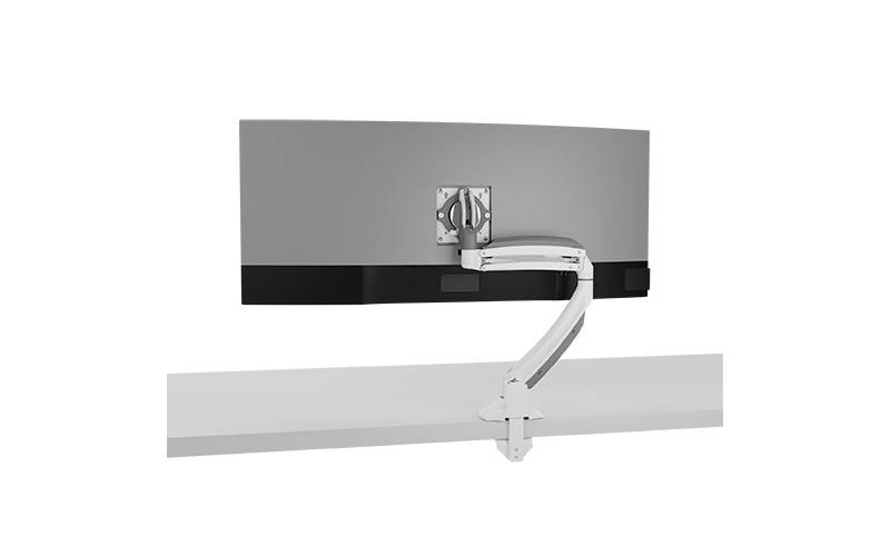 Крепление Chief K1D120W настольное Kontour™ K1D для одного монитора на край столещницы, с плавной регулировкой по высоте, VESA: 75x75, 100x100, вес монитора: 2.3-11.3 кг., толщина столешницы: 19–64mm, выдвижение до: 505 mm, наклон: +75/-10,бел K1D120 K1D120W