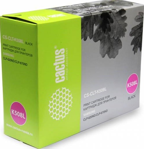 Тонер-картридж Cactus CS-CLT-K508L черный для Samsung CLP-670ND (5000стр.) CS-CLT-K508L CS-CLT-K508L