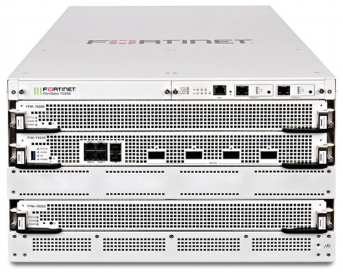 Межсетевой экран Fortinet FortiGate-7030E-SFP10G 6U 3-slot chassis with 2x FPM-7620E processing modules, 1x FIM-7901E module with 32x 10GE SFP+ slots, 1x manager module, and 3x hot swappable redundant PSU FG-7030E-SFP10G FG-7030E-SFP10G