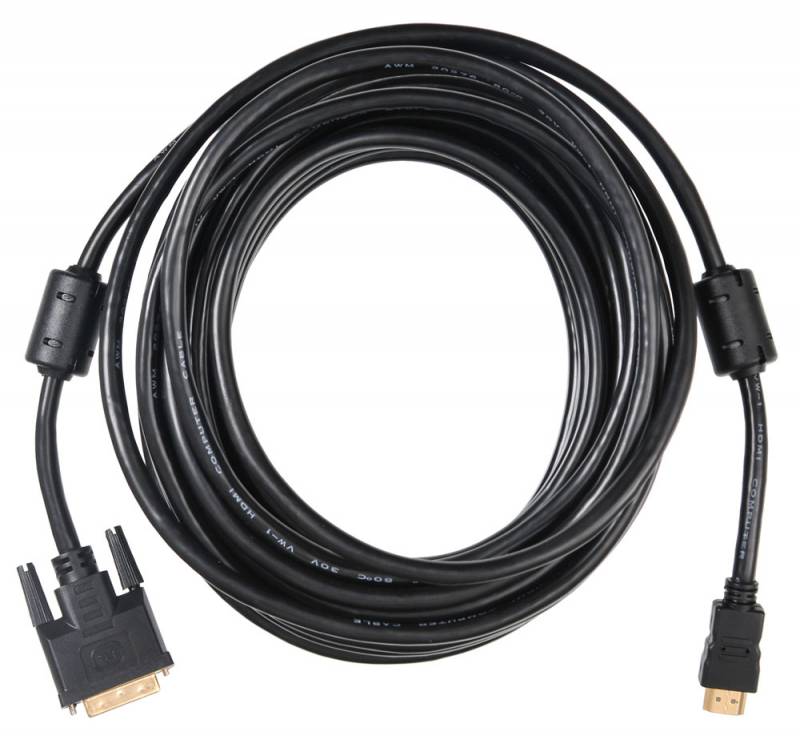 Кабель Buro HDMI-19M-DVI-D-10M HDMI (m) DVI-D (m) 10м феррит.кольца черный 817224 HDMI-19M-DVI-D-10M HDMI-19M-DVI-D-10M #3