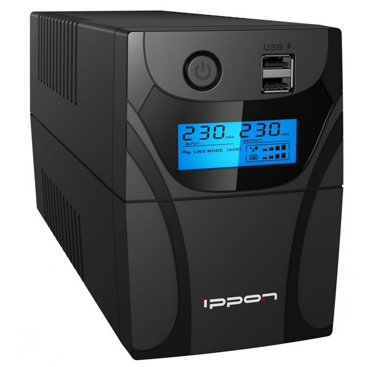 Источник бесперебойного питания Ippon Back Power Pro II 850 Euro line-interactive, 850VA/480W, 2*EURO 1005575 1005575