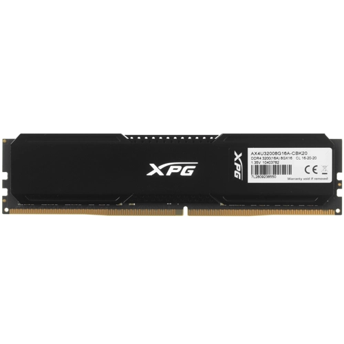 Модуль памяти ADATA  8GB DDR4 3200 DIMM GAMMIX D20 Black Gaming Memory , CL16, 1.35V AX4U32008G16A-CBK20 AX4U32008G16A-CBK20