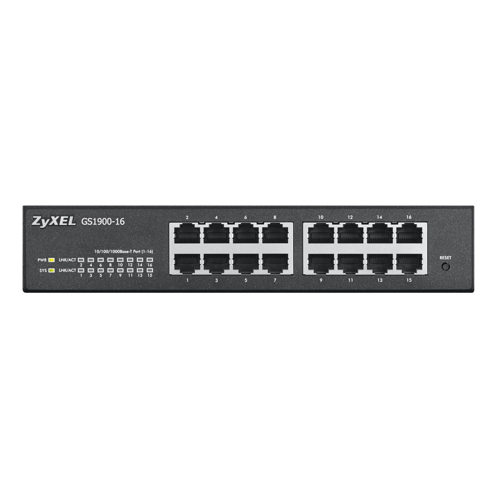 Коммутатор ZYXEL интеллектуальный 16 Gigabit Ethernet GS1900-16 GS1900-16