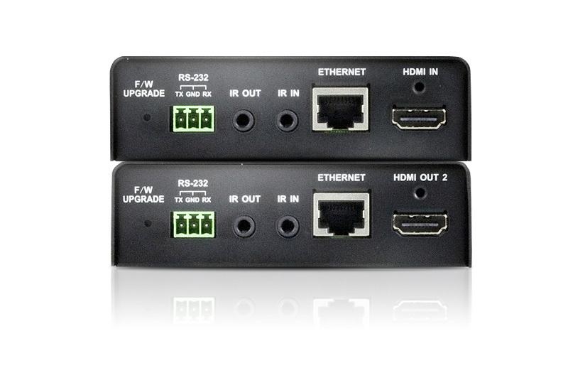 Удлинитель ATEN HDMI+ETHERNET+RS232+IR, 100 м, 1xUTP Cat5e, 2xHDMI+RJ45+RS232+2xIR без шнуров, 2xБ.П.220> 5.3V VE814-AT-G VE814-AT-G