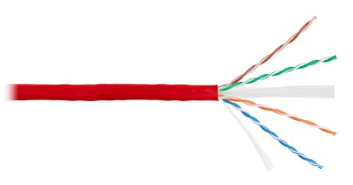 Витая пара NIKOLAN U/UTP 4 пары, Кат.6 (Класс E), тест по ISO/IEC, 250МГц, одножильный, BC (чистая медь), 23AWG (0,55мм), внутренний, LSZH нг(А)-HFLTx,красный, 305м - гарантия: 5 лет / 15 лет системная NKL 4140C-RD NKL 4140C-RD