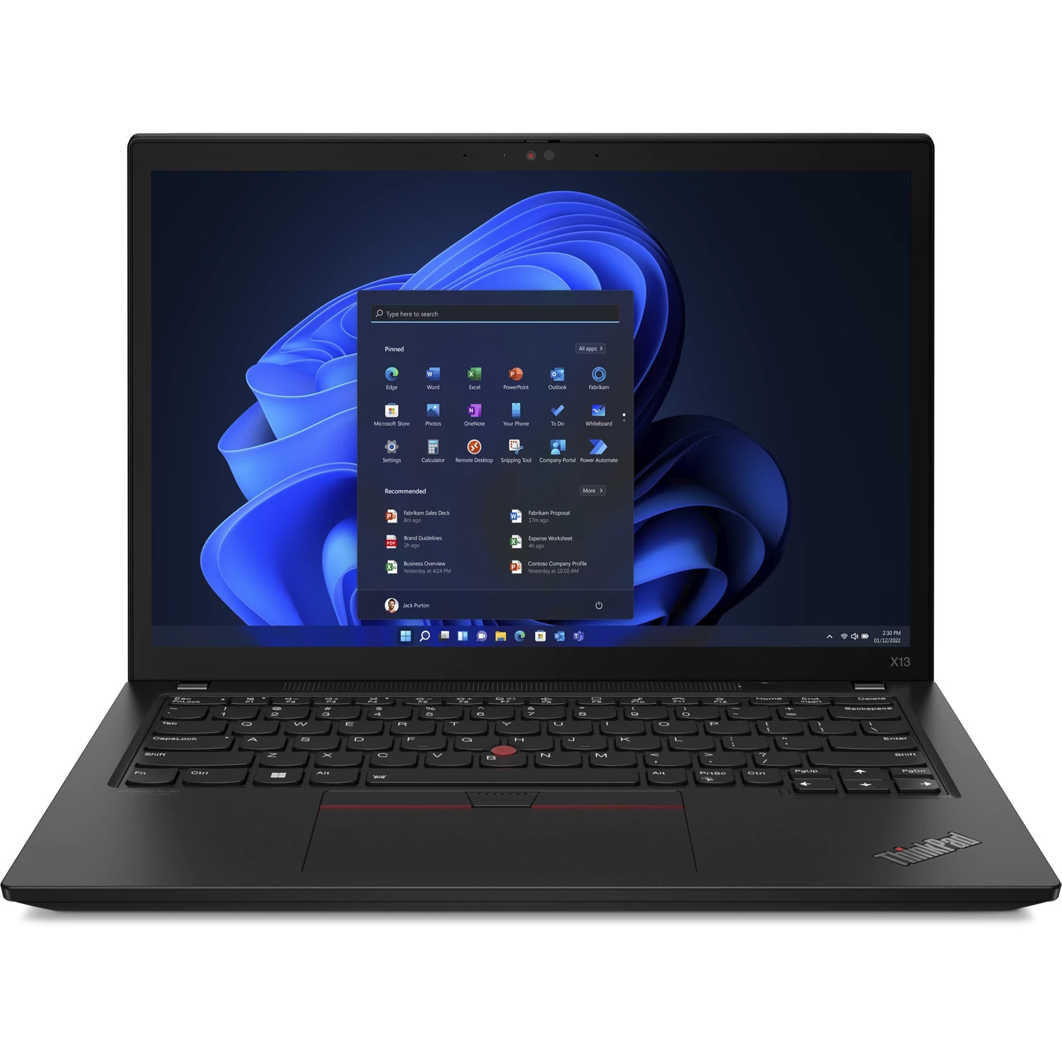 Ноутбук Lenovo X13 G3 13.3" WUXGA (1920x1200) TOUCHSCREEN i7-1280P 1TB SSD 32GB W11_Pro BLACK 1Y (OS:ENG; Keyb:ENG, Powercord:US) 21BN0011US 21BN0011US #3