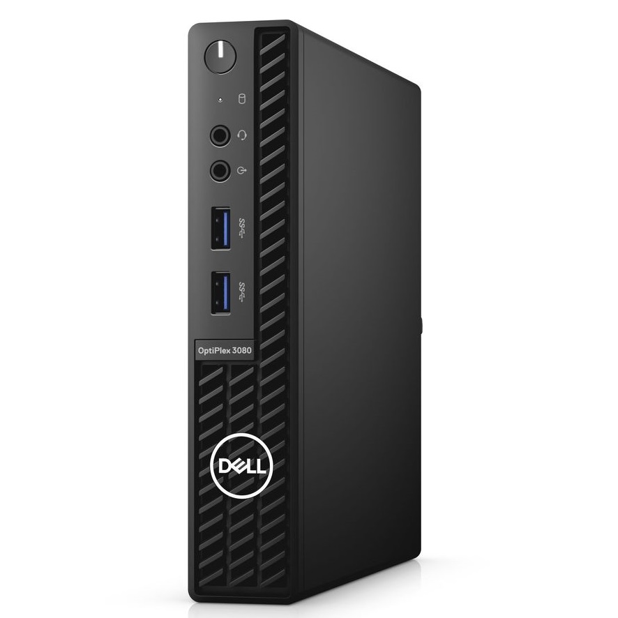 Компьютер Dell Optiplex 3080 Micro i5 10500T (2.3)/8Gb/SSD256Gb/UHDG 630/Linux/GbitEth/WiFi/BT/65W/клавиатура/мышь/черный 3080-6667 3080-6667