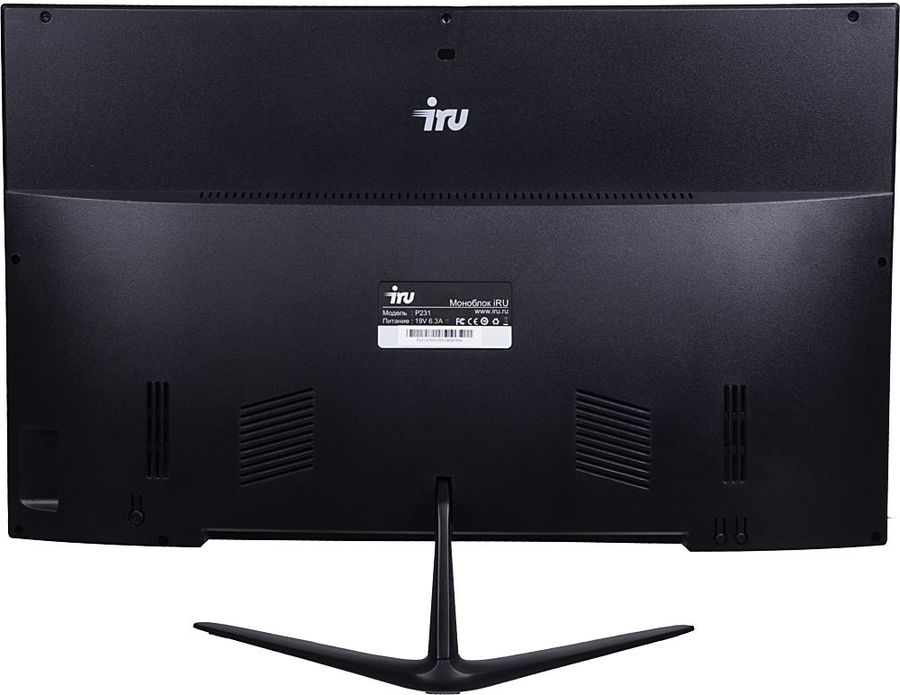 Моноблок iRU Office P2310CL 23.8" Full HD Cel G5905 (3.5) 4Gb SSD120Gb UHDG 610 Free DOS GbitEth WiFi BT 120W Cam черный 1920x1080 1628127 1628127