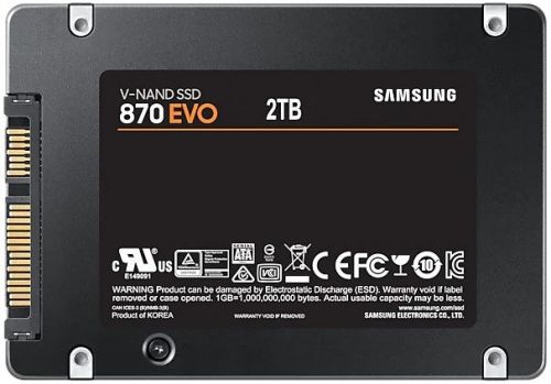 Твердотельный накопитель Samsung SSD 2Tb 870 EVO Series MZ-77E2T0B {SATA3.0, 7mm, MGX V-NAND} MZ-77E2T0B