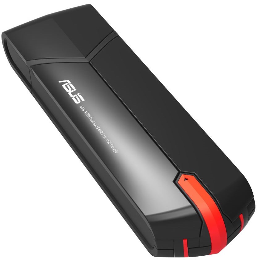 Адаптер Asus USB-AC68 // WI-FI 802.11ac, 600 + 1300 Mbps USB 3.0 Adapter + внешняя антенна ; 90IG0230-BM0N00 USB-AC68 USB-AC68