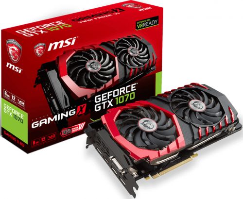 Видеокарта  MSI PCI-E nVidia GeForce GTX 1070 8192Mb 256bit GDDR5 1607/8108 DVIx1/HDMIx1/DPx3/HDCP Ret GTX 1070 GAMING X 8G GTX 1070 GAMING X 8G