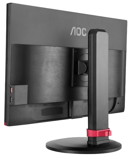 Монитор AOC 24" Gaming 1920x1080144Hz TN LED 16:9 1ms D-Sub DVI HDMI DP 4*USB2.0 80M:1 170/160 350cd HAS Pivot Swivel Tilt  Black-Red G2460PF G2460PF