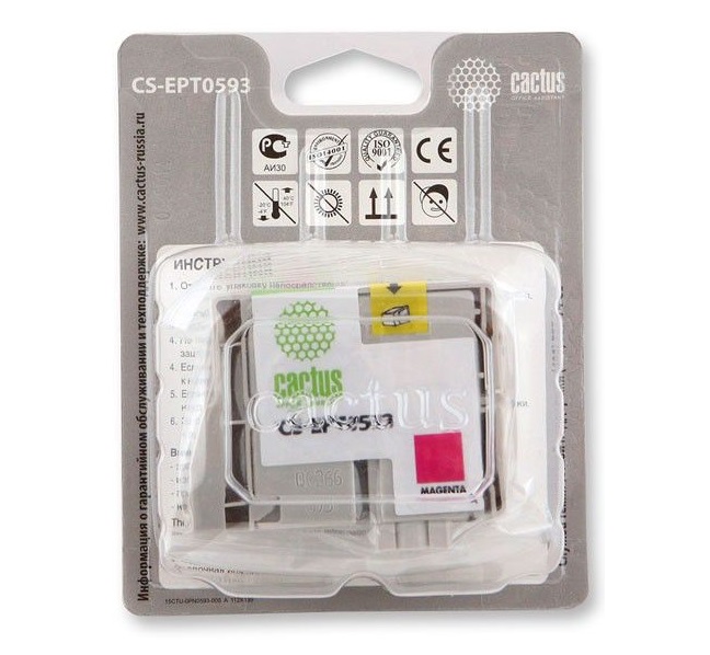 Картридж Cactus струйный CS-EPT0593 пурпурный для Epson Stylus Photo R2400 (14.8мл) CS-EPT0593 CS-EPT0593