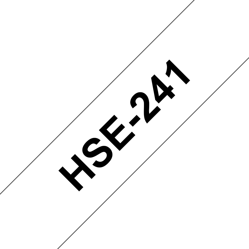 Лента красящая Brother HSE241 (17,7 мм/1,5 м черный шрифт, белый фон) HSE241 HSE241 #4