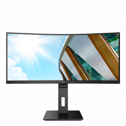 Монитор AOC 34" Black с поворотом экрана VA curved 3440x1440 100Hz 1ms 178/178 300cd CU34P2C CU34P2C